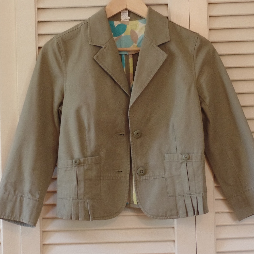 Old Navy Cropped Pleated Blazer Small